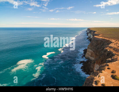Der Great Australian Bight - Bunda Cliffs - Nullarbor Plains, Südaustralien Stockfoto