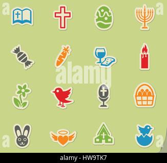 Ostern-Web-Symbole für User Interfacedesign Stock Vektor