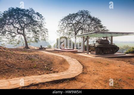 Vietnam, Dien Bien Phu, A1 Hill, Eliane, Schlachtfeld von der letzten vietnamesischen militärischen Sieg über die Franzosen im Jahr 1954, französische Panzer Stockfoto