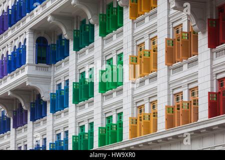 Singapur, MITA Gebäude, Ministerium für Information und die Künste, untergebracht im ehemaligen Polizeikaserne Stockfoto