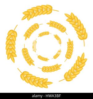 Runde Rahmen der Ohren Symbol cartoon-Stil Stock Vektor