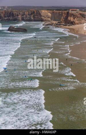 Portugal, Algarve Provinz, Sagres, Naturschutzgebiet des Südostens Alentejo und der Küste Vicentiner, Strand Tonel Stockfoto