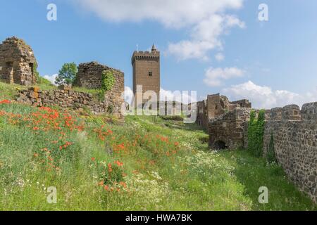 Frankreich, Haute-Loire, feudalen Festung von Polignac Stockfoto