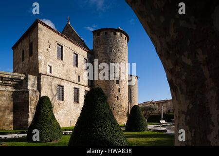Aude, Frankreich, Narbonne, Erzbischöflichen Palast, außen Stockfoto