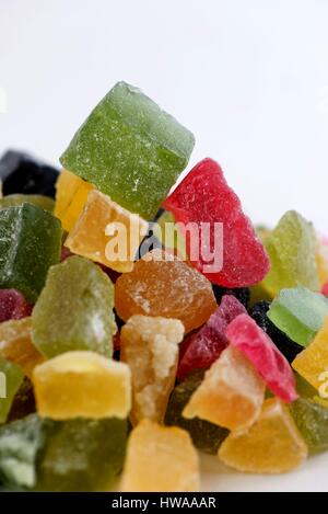 Frankreich, Vogesen, Plainfaing, Confiserie des Hautes Vosges, candy natürliche Aromen, Label Foret L Effet Vosges Stockfoto