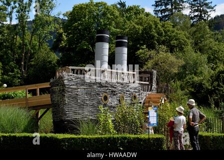 Frankreich, Haut Rhin, Husseren Wesserling, Wesserling Park Festival International des Jardins Metisses, Thema 2016 Jules Verne Stockfoto