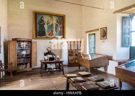 Kolumbien, Boyacá Abteilung, um Villa de Leyva, Ecce Homo Convent del Santo, der Bibliothek Stockfoto