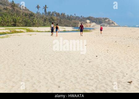 Kolumbien, Magdalena Abteilung, Tayrona National Park (Parque Nacional Tayrona) gegründet 1969, der Strand von Arrecifes Stockfoto