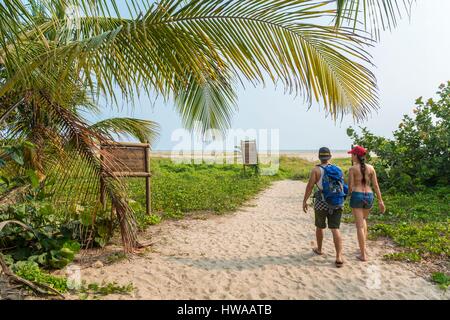 Kolumbien, Magdalena Abteilung, Tayrona National Park (Parque Nacional Tayrona) gegründet 1969, der Strand von Arrecifes Stockfoto