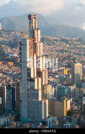 Kolumbien, Cundinamarca Abteilung, Bogota, Bezirk des Centro, allgemeine Ansicht der Stadt von Torre Colpatria Stockfoto