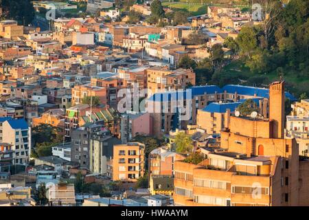 Kolumbien, Cundinamarca Abteilung, Bogota, Bezirk des Centro, allgemeine Ansicht der Stadt von Torre Colpatria Stockfoto