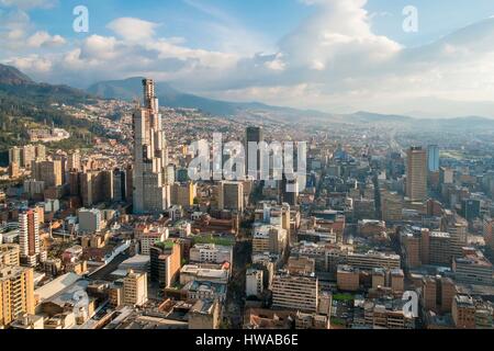 Kolumbien, Cundinamarca Abteilung, Bogota, Bezirk des Centro, allgemeine Ansicht der Stadt von Torre Colpatria Stockfoto