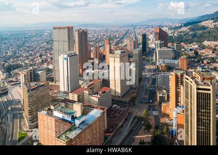 Kolumbien, Cundinamarca Abteilung, Bogota, Bezirk des Centro, allgemeine Ansicht der Stadt von Torre Colpatria Stockfoto