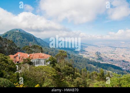 Kolumbien, Cundinamarca Abteilung, Bogota, Mount Monserrate Restaurant (3152 m) Stockfoto