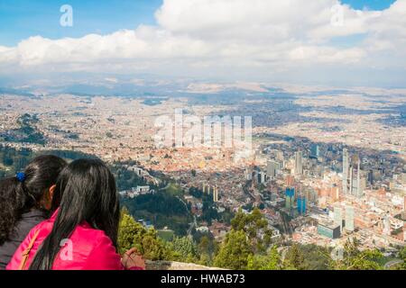 Kolumbien, Cundinamarca Abteilung, Bogota, allgemeine Ansicht der Stadt vom Berg Monserrate (3152 m) Stockfoto