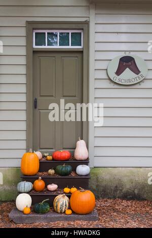 USA, North Carolina, Winston-Salem, Old Salem fallen display Stockfoto