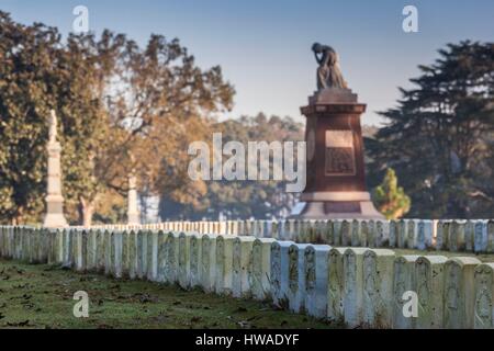 USA, Georgia, Andersonville, Andersonville National Historic Site, Website der Faust Bürgerkrieg-Ära Prisoner of War Camp, Soldatenfriedhof Stockfoto