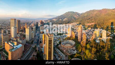 Kolumbien, Cundinamarca Abteilung, Bogota, Bezirk des Centro, allgemeine Ansicht der Stadt von Torre Colpatria Stockfoto