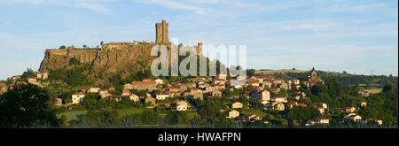 Frankreich, Haute-Loire, Le Puy En Velay, ein Anschlag auf el Camino de Santiago, Polignac Dorf, mittelalterliche Festung des 11. Jahrhunderts Stockfoto