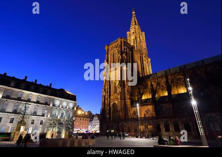 Frankreich, Bas Rhin, Straßburg, Altstadt Weltkulturerbe der UNESCO, legen du Chateau, die Kathedrale Notre Dame Stockfoto