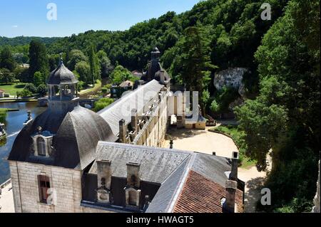 Frankreich, Dordogne, Brantome, Benediktiner-Abtei Saint-Pierre Stockfoto