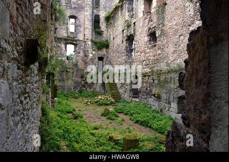 Frankreich, Dordogne, weißes Perigord, Perigueux, Bezirk La Cité oder auch Vesone, Ruinen der Burg Barriere Stockfoto