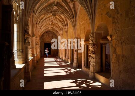 Frankreich, Dordogne, Perigord Noir, Le Buisson de Cadouin, ehemalige Zisterzienserabtei Kirche, Bühne auf dem Camino de Santiago (Jakobsweg) aufgeführt als W Stockfoto