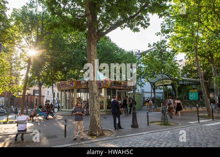 Frankreich, Paris, Montmartre-Viertel, Quadrat des Abbesses Stockfoto