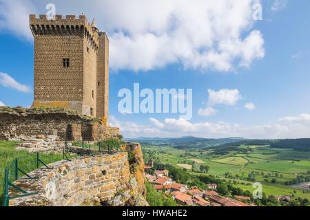 Frankreich, Haute-Loire, feudalen Festung von Polignac Stockfoto