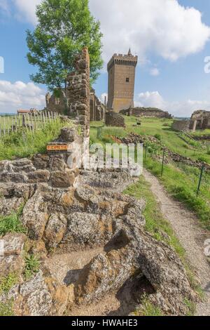 Frankreich, Haute-Loire, feudalen Festung von Polignac Stockfoto