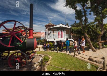 Chile, Isla Negra, Haus und Museum der Nobelpreis gewinnende chilenischen Dichter Pablo Neruda, außen Stockfoto