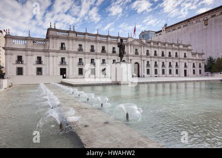 Chile, Santiago, Palacio De La Moneda, Präsidentenpalast Stockfoto