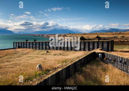 Chile, Magallanes Region Puerto Natales, Hotel Remota, außen Stockfoto