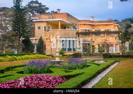 Zentrales Hochland Vietnam Dalat, Sommerpalast Bảo Đại, letzter Kaiser von Vietnam Stockfoto