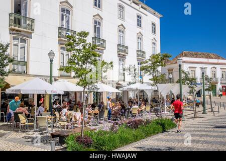 Portugal, Algarve-Region, Tavira am Rande des Naturpark Ria Formosa, Platz der Republik Stockfoto