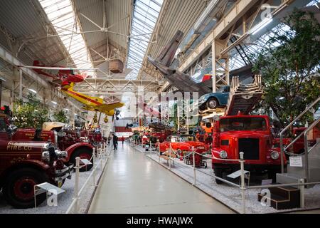 Deutschland, Rheinland-Pfalz, Speyer, Technik Museum Speyer, innen Anzeige Galerie Stockfoto