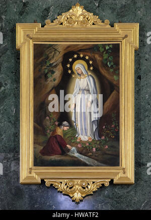 Our Lady of Lourdes Kapelle Nostra Signora di Lourdes in Santa Maria in Aquiro Kirche in Rom am 01. September Stockfoto