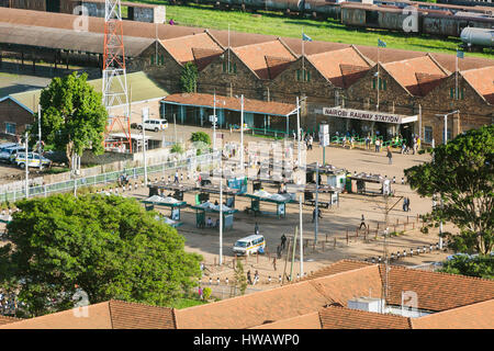 Nairobi, Kenia - 23. Dezember: Blick nach Nairobi Railway Station, Kenia am 23. Dezember 2015 Stockfoto