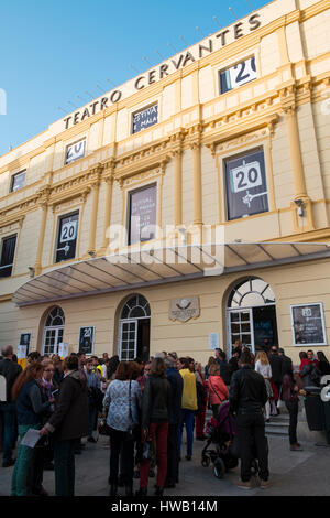 Teatro Cervantes. 20. Ausgabe der Málaga-Filmfestival. Stockfoto