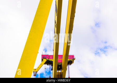 Samson, einer der beiden berühmten gelben Krane die dominieren die Skyline in Belfast. Stockfoto