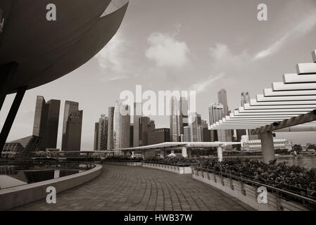 Marina Bay urbane Architektur-Wolkenkratzer in Singapur Stockfoto