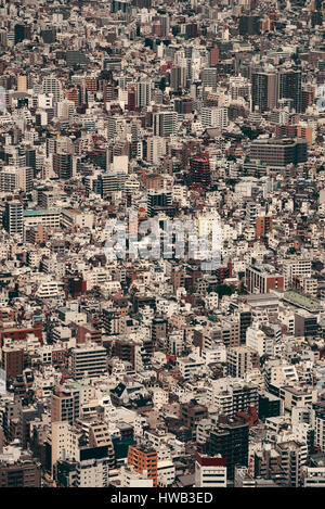 Tokyo urban Dachterrasse Blick Hintergrund, Japan. Stockfoto