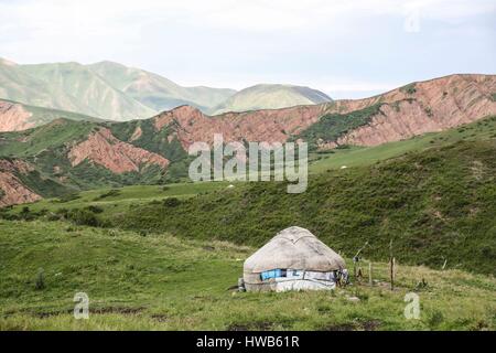 Kirgisistan, Naryn Provinz, Sightseeing Tour und Mountain trek Stockfoto