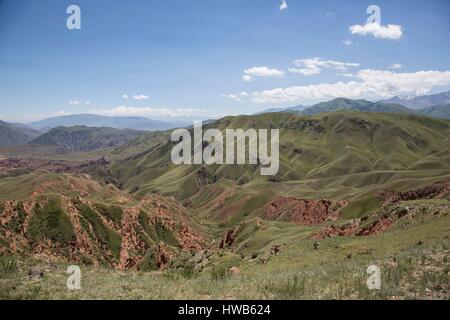 Kirgisistan, Naryn Provinz, Sightseeing Tour und Mountain trek Stockfoto