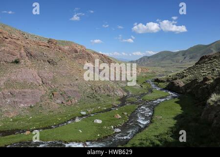 Kirgisistan, Naryn Provinz, Sightseeing Tour und Mountain trek Stockfoto