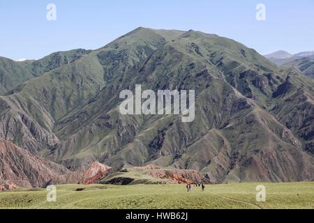 Kirgisistan, Naryn Provinz, Sightseeing Tour und Mountain trek Stockfoto