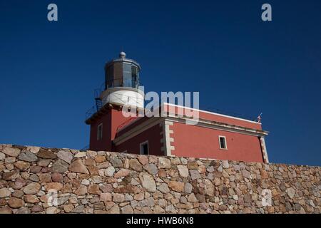 Italien, Sardinien, südwestlich Sardinien, Capo Spartivento, Leuchtturm Stockfoto