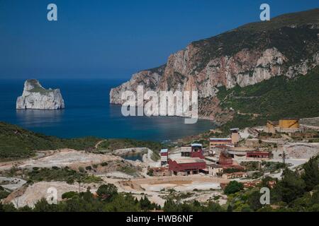 Masua, Porto Flavia Bergbau Komplex, südwestlichen Sardinien, Sardinien, Italien Stockfoto