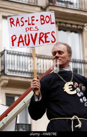 Paris, Frankreich. 18. März 2017. Parade für die 6. Republik mit Jean-Luc Mélenchon in Paris, Frankreich. Bildnachweis: Bernard Menigault/Alamy Live-Nachrichten Stockfoto