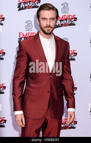 London, UK. 19. März 2017. Dan Stevens besucht die drei Empire Awards im The Roundhouse, London am 19.03.2017 statt. Im Bild: Dan Stevens. Picture by Credit: Julie Edwards/Alamy Live-Nachrichten Stockfoto